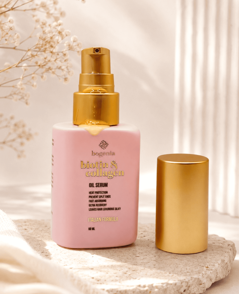 Сыворотка-масло для волос с биотином и коллагеном Bogenia Biotin & Collagen Oil Serum