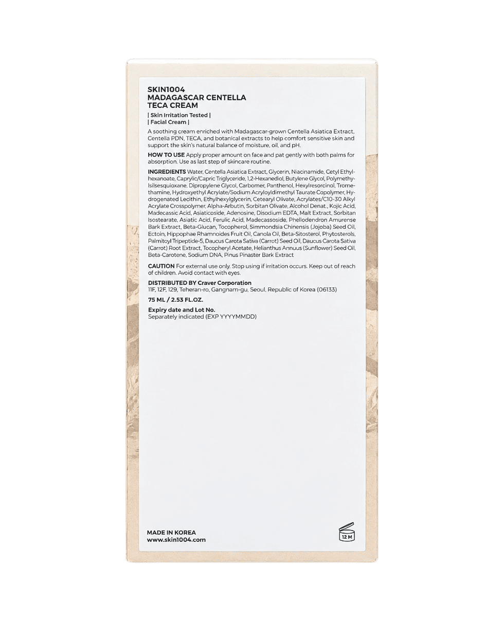 Крем для восстановления защитного барьера Skin1004 Madagascar Centella Teca Cream