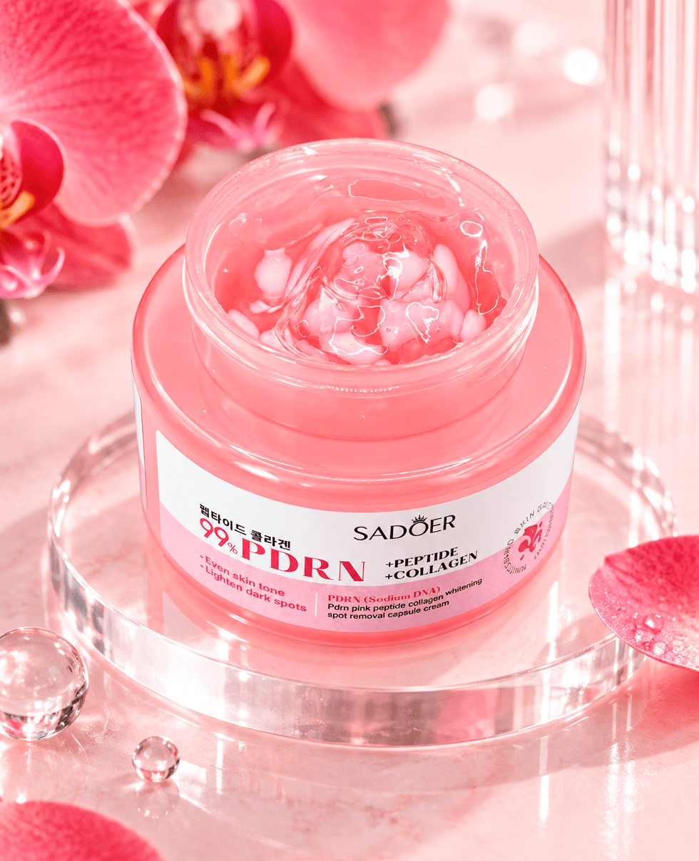 Крем для обличчя з колагеном, пептидами та PDRN Sadoer PDRN Pink Peptide Collagen Whitening Spot Removal Capsule Cream