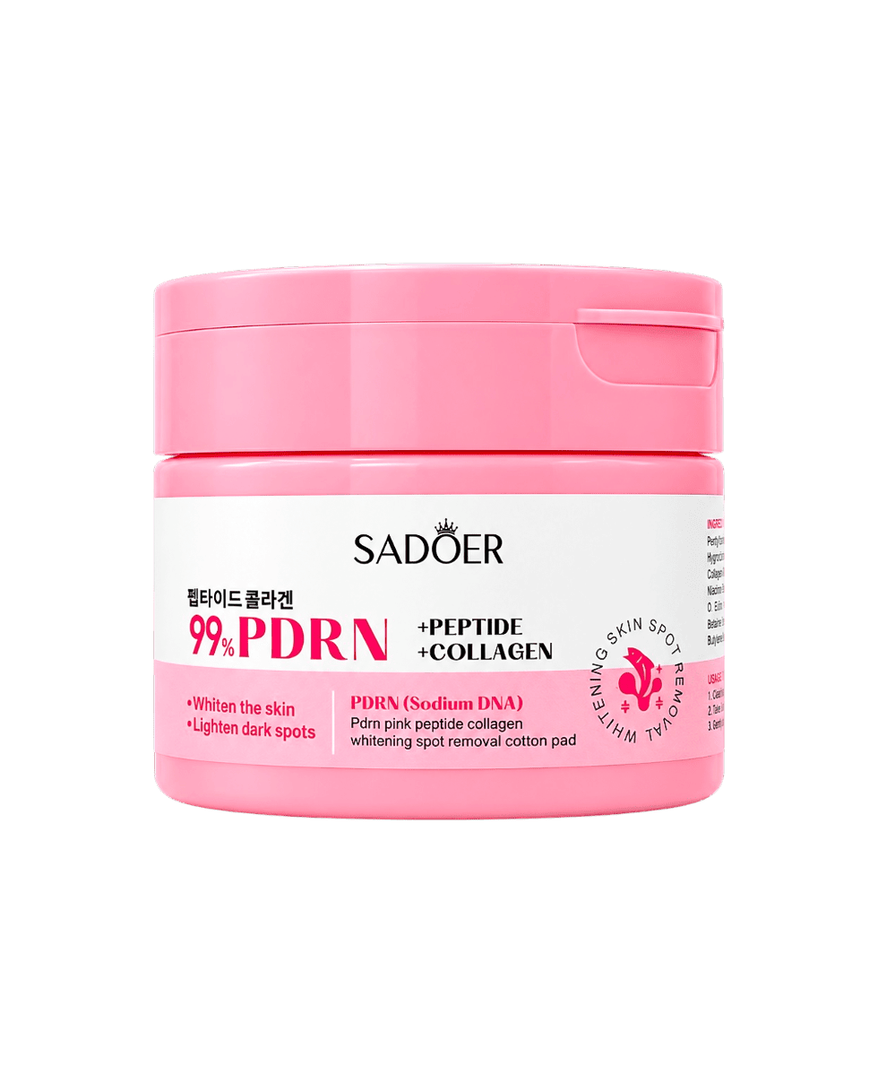 Педы для лица с коллагеном, пептидами и PDRN Sadoer PDRN Pink Peptide Collagen Whitening Spot Removal Cotton Pad