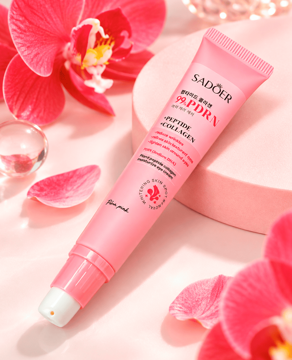 Крем вокруг глаз с коллагеном, пептидами и PDRN Sadoer PDRN Pink Peptide Collagen Smooth Wrinkle Eye Cream