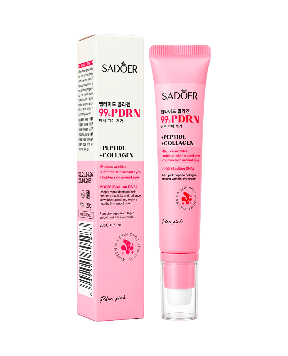 Крем вокруг глаз с коллагеном, пептидами и PDRN Sadoer PDRN Pink Peptide Collagen Smooth Wrinkle Eye Cream
